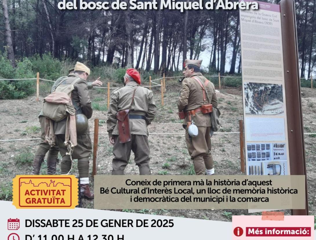 Acte de Recreació Històrica i visita comentada a les trinxeres republicanes de la Guerra Civil Espanyola del bosc de Sant Miquel d'Abrera