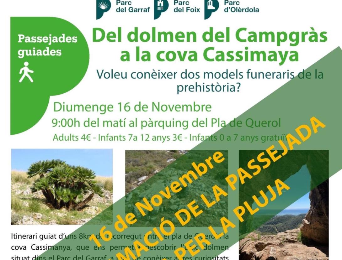 Des del dolmen del Campgràs a la cova Cassimanya